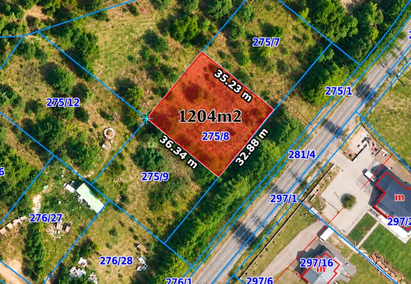 Działka mieszkaniowa z MPZP pow 1204m2