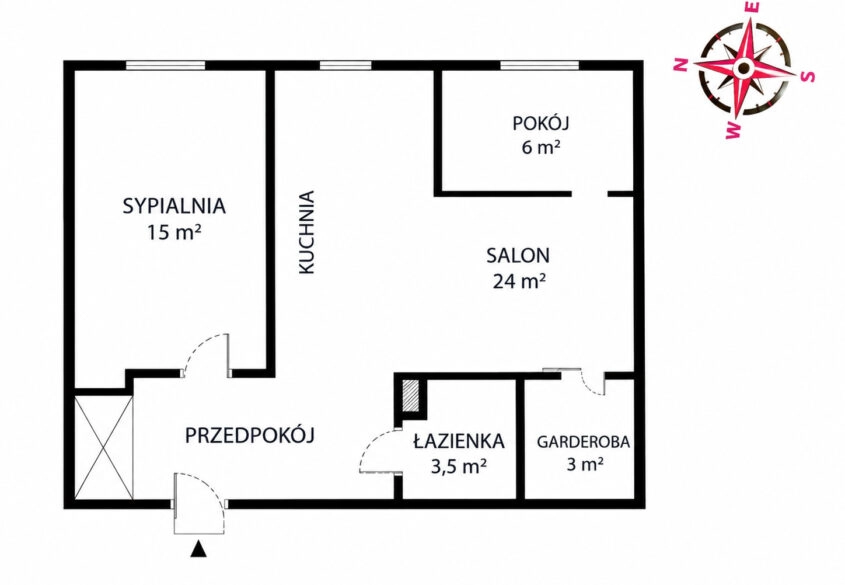 3 POKOJE 20 MIN PIESZO OD PLAŻY !